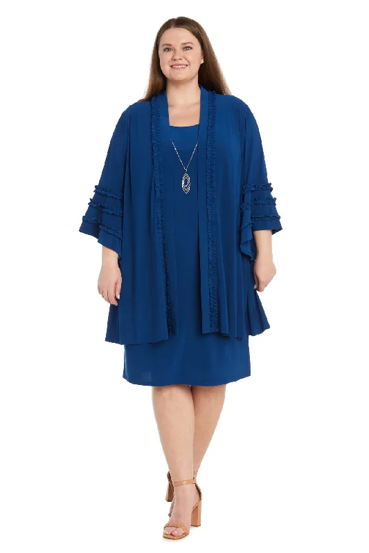 Final Markdown R&M Richards 3066W Short Mother of the Bride Plus Size Jacket Dress