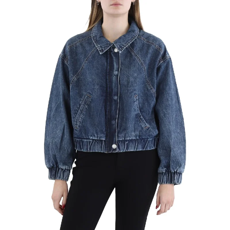 Grand Opening Sale Womens Collar Denim Denim Jacket