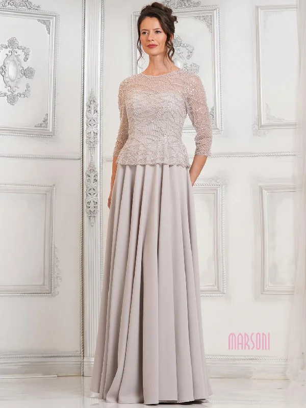 Instant Discount Marsoni MV1319 Beaded Mother of the Bride Long Formal Dress