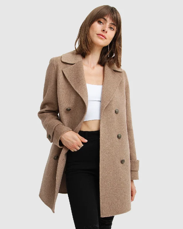 Liberty Sherpa Collar Wool Blend Coat