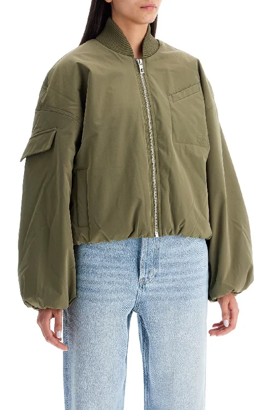 Super Deal Ganni Short Oversized Bomber Jacket