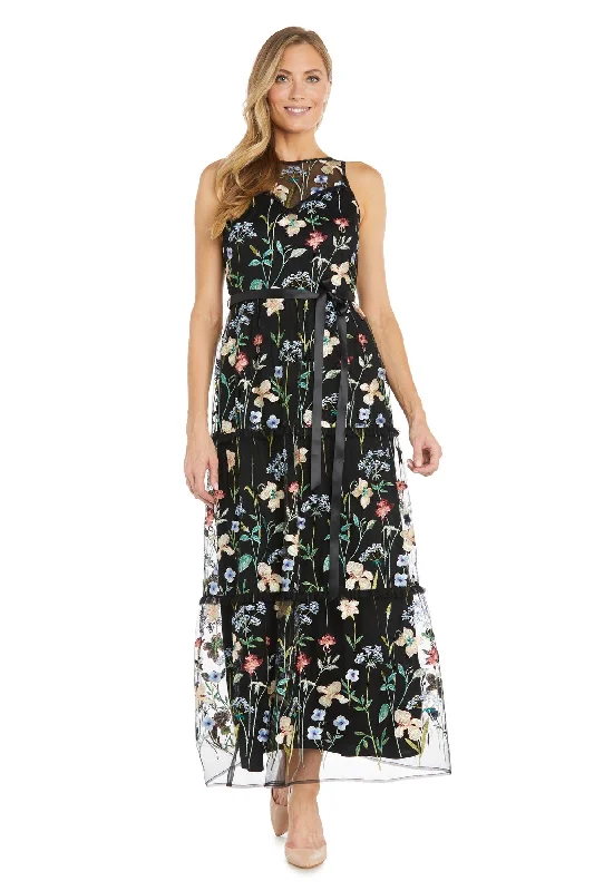 R&M Richards 1828P Floral Long Formal Petite Dress