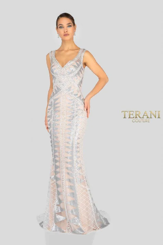 Closeout Sale Terani Couture 1913E9226 Long Formal Prom Dress