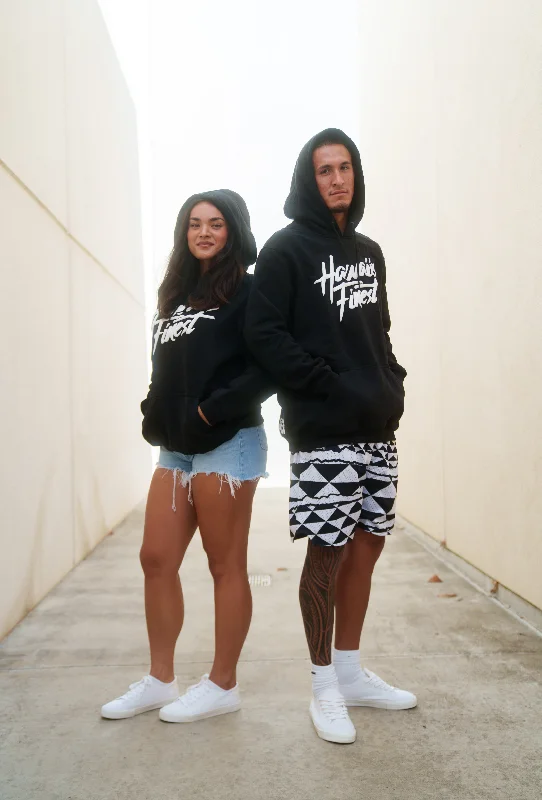 BLACK & WHITE TRIANGLES HOODIE