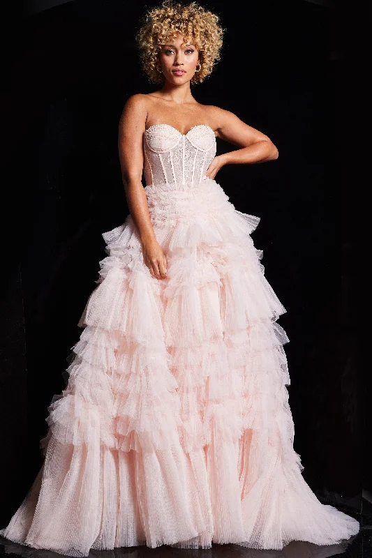 Hurry In Jovani 38540 Long Prom Formal Beaded Ball Gown