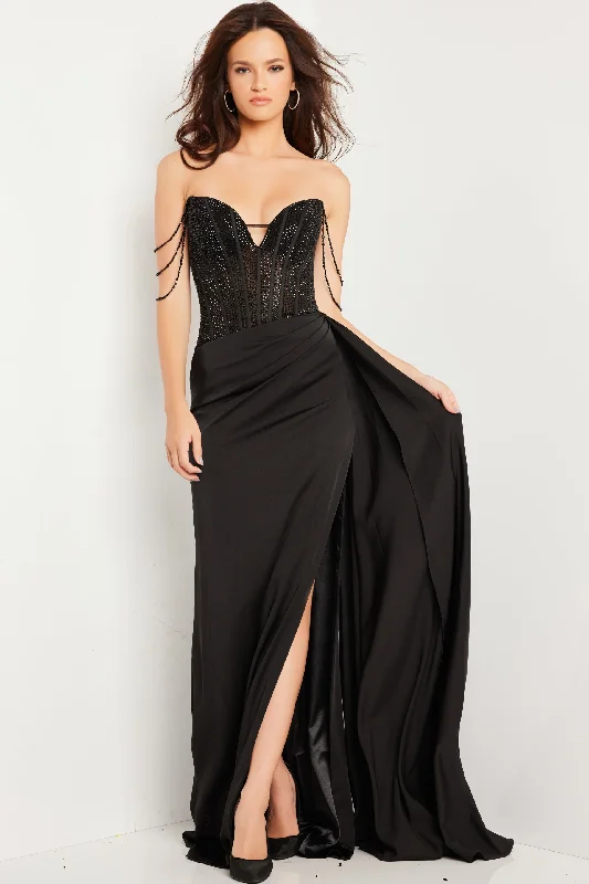 Special Promotion Jovani 36538 Corset High Slit Long Formal Prom Dress