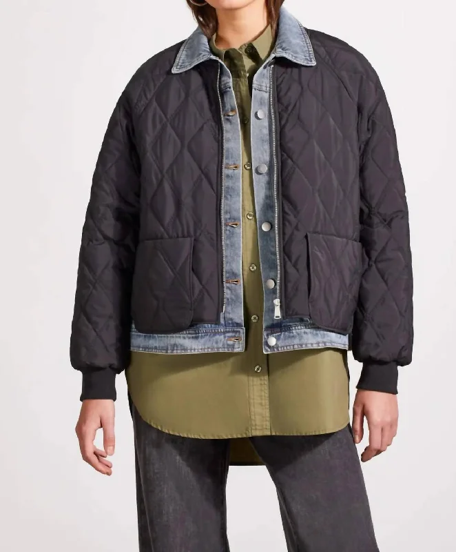 Exclusive Offers Fooler Bomber Quilted Jacket In Black