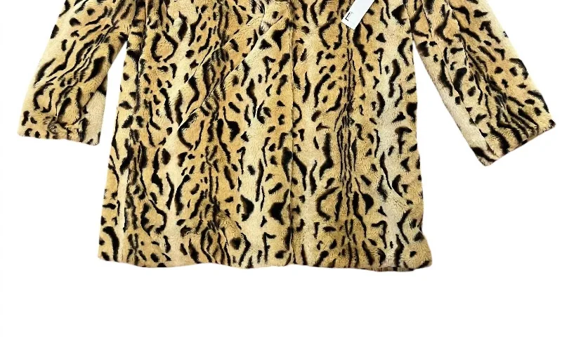 Today Only Women's Faux Fur Coat Jacket In Tiger