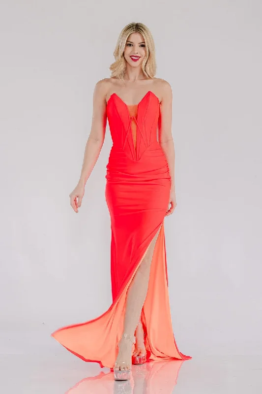 Massive Deals Prima Dress SA502373 Long Fitted Formal Prom Corset Dress