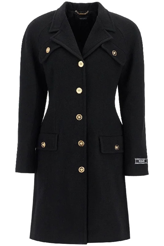 Overstock Sale Versace Women's Raglan Crepe Coat
