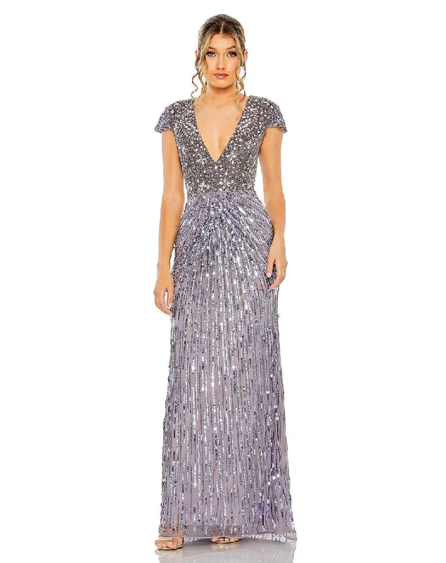 Incredible Offers Mac Duggal 93914 Long Beaded Sequin Formal Prom Dress