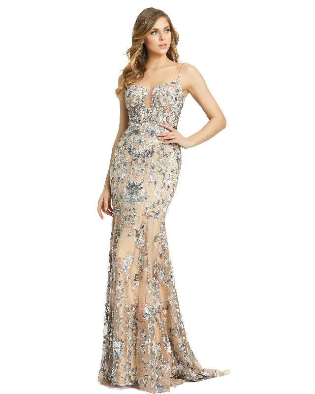 Bargain Bin Mac Duggal A79313 Long Formal Fitted Prom Dress