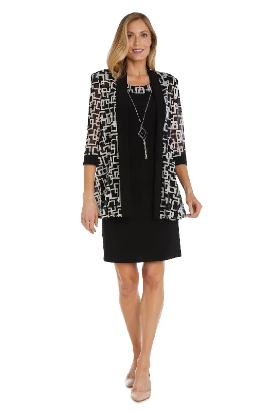 Anniversary Sale R&M Richards 9693 Short Print Jacket Mother of the Bride Dress