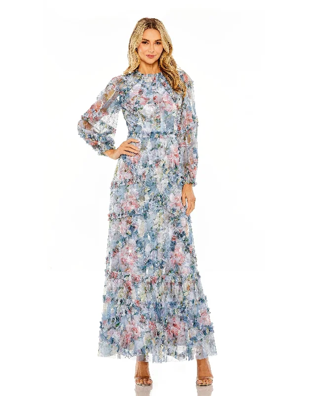 Special Price Mac Duggal 8098 Long Sleeve Formal A Line Gown