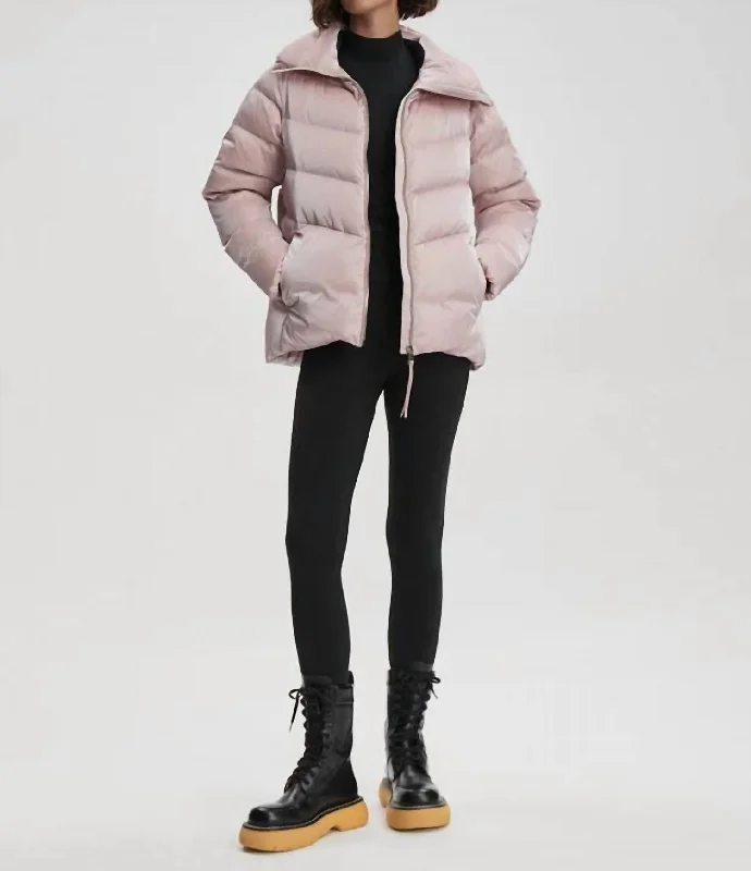 Deal Dash Alena Down Jacket In Ash Rose Shimmer
