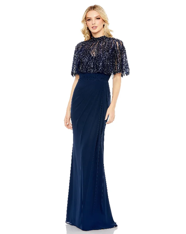 Buy More, Save More Mac Duggal A20467 Long Formal Cape Dress