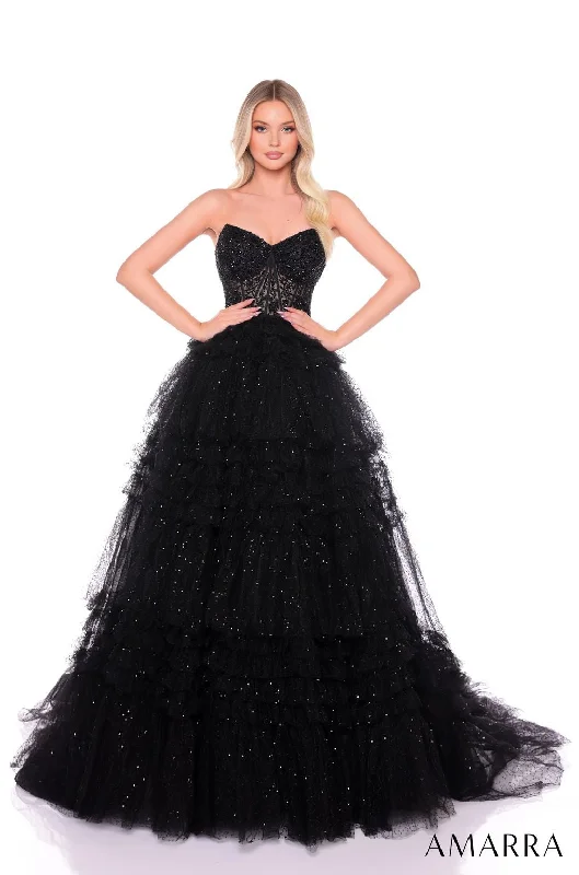 Amarra 88099 Long Formal Beaded A Line Prom Dress