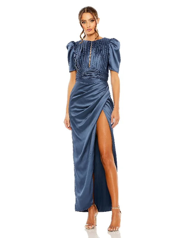 Limited Time Offer Mac Duggal 27014 Long Pleated Bodice Formal Dress