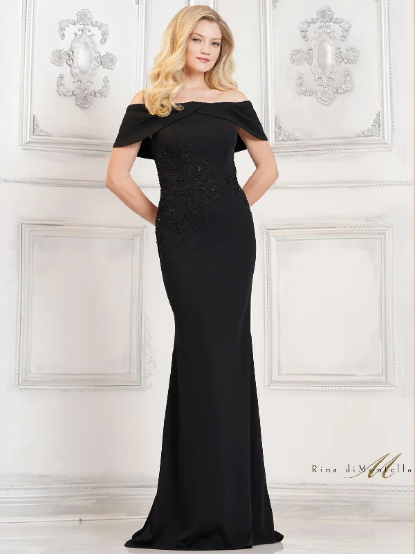 Blowout Deals Rina di Montella RD3114 Long Formal Fitted Evening Dress