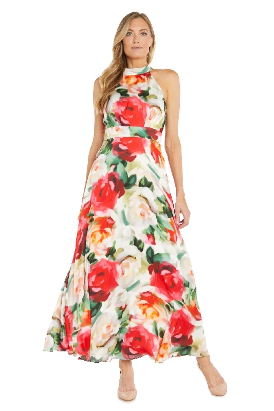 R&M Richards 6608 Long Printed Formal Maxi Dress