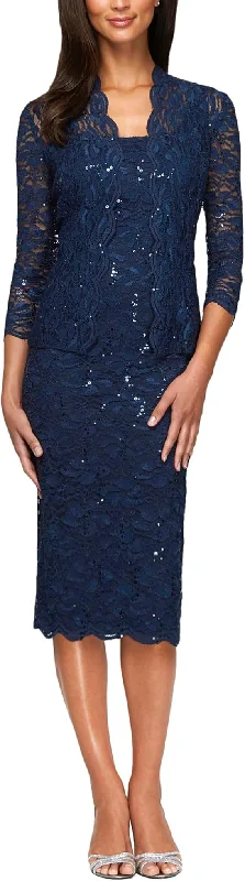 Massive Deals Tea Length Formal Jacket Dress