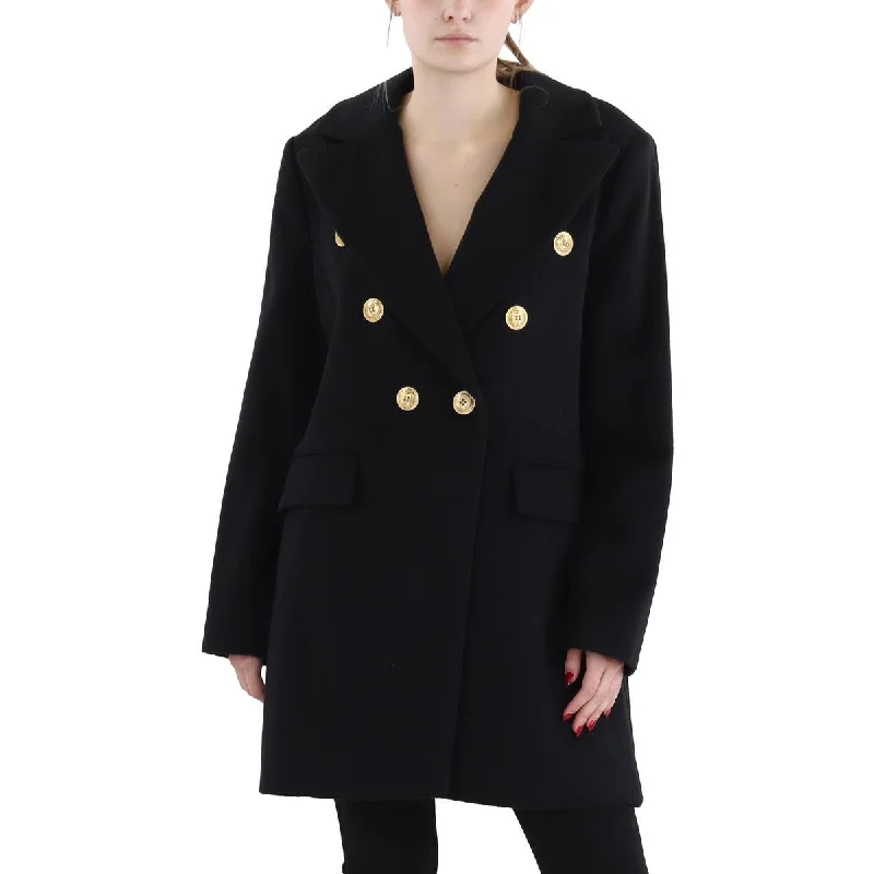 Can't Be Beat Womens Wool Midi Pea Coat