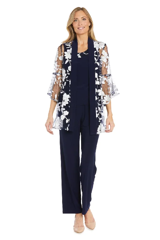 R&M Richards 1992 Floral Long Formal Pant Suit