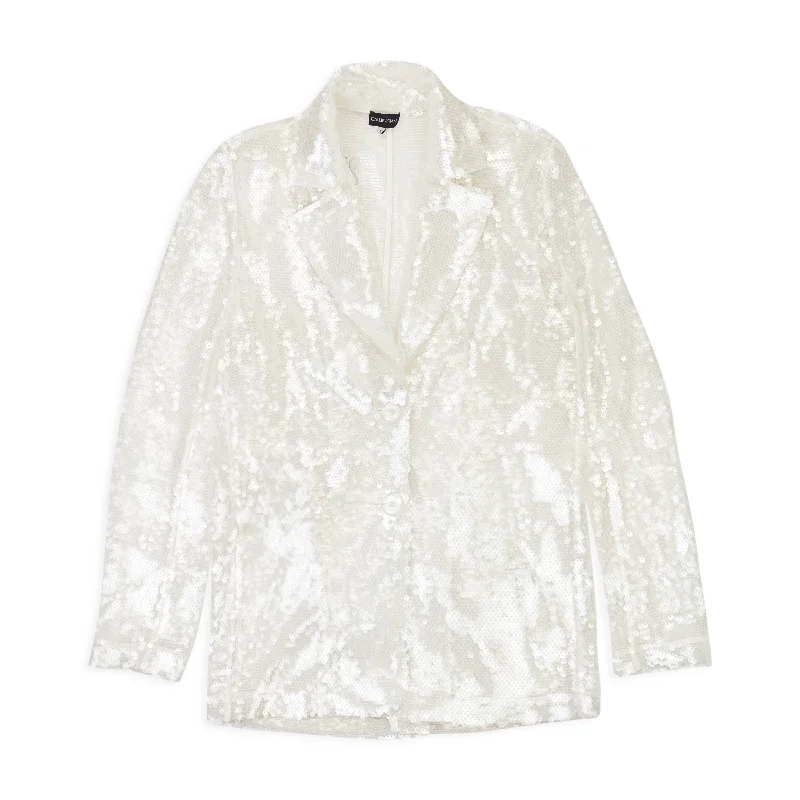 CALLIPYGIAN SEQUIN CLEAR BLAZER