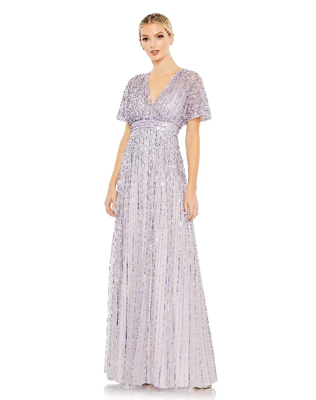 Online Specials Mac Duggal 10868 Long Formal Sequin A Line Dress
