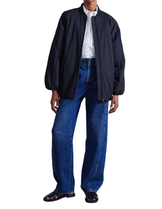 Limited Time Orka Long Bomber Jacket In Black