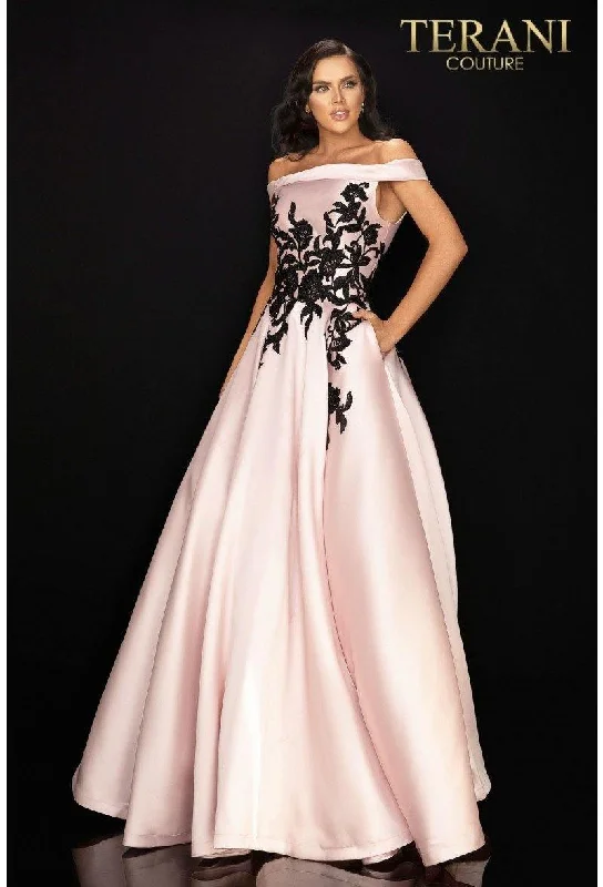 Big Savings Terani Couture 2011P1229 Long Off Shoulder Prom Dress Sale