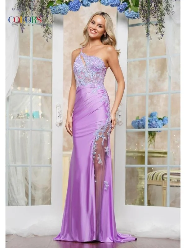 Colors 3513 Long Formal Fitted Evening Prom Dress