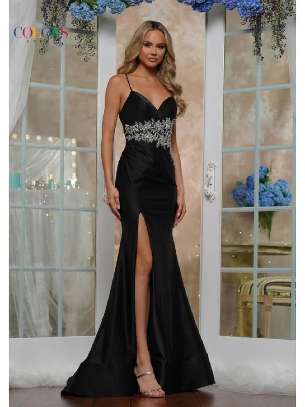 Colors 3516 Long Beaded Formal Evening Prom Dress