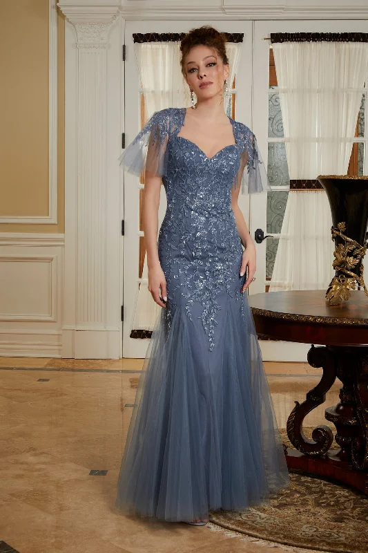 Price Reduction MGNY Madeline Gardner New York 72831 Evening Gown Beaded Formal Long Dress