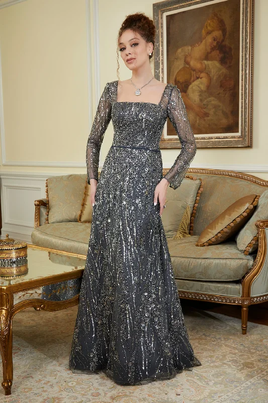 Exclusive Offers MGNY Madeline Gardner New York 72843 Long Mother of the Bride Beaded Dress