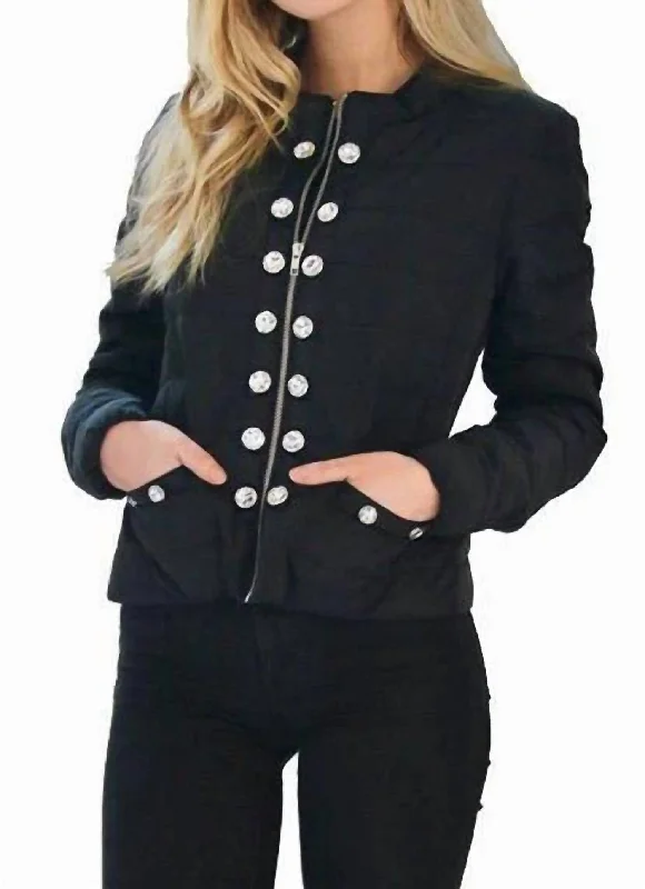 Super Sale Lia Rhinestone Jacket In Black