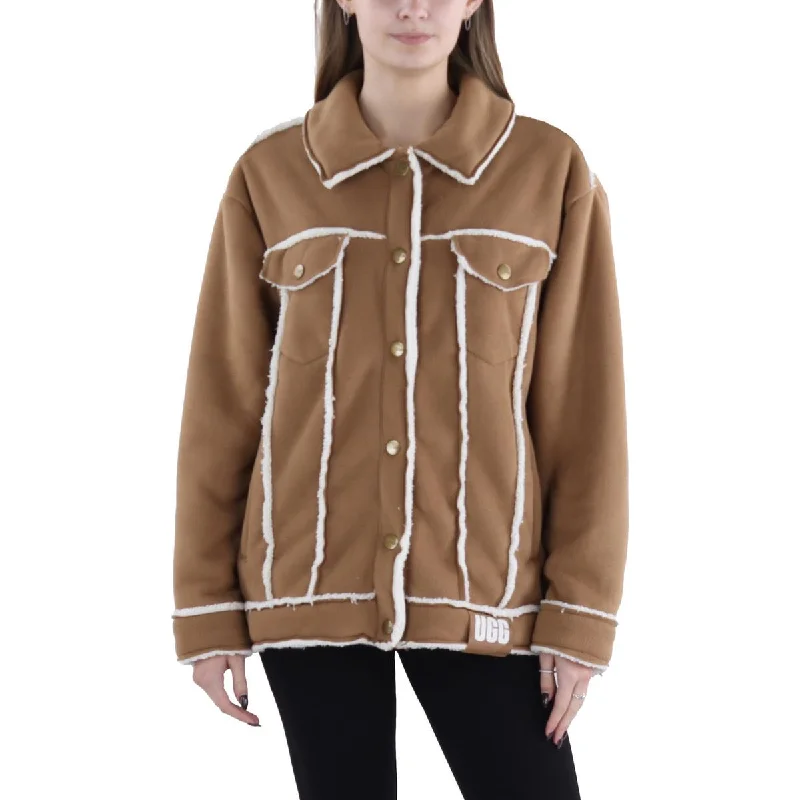 Special Savings Frankie Womens Fleece Warm Trucker Jacket