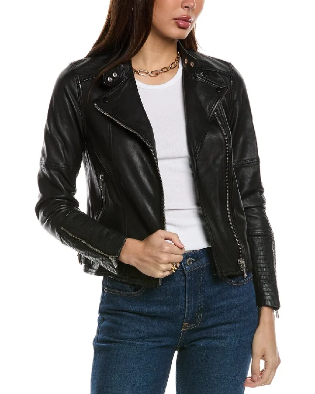 Quick Sale Reiss Tallis Leather Biker Jacket
