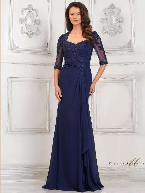 Overstock Rina di Montella RD3132 Long Formal Fitted Evening Dress