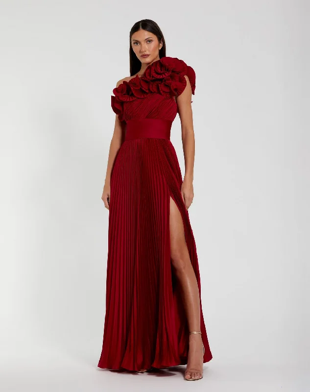 Price Rollback Mac Duggal 49902 Prom Long Pleated Formal Dress