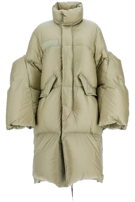 Special Savings Sacai Women's Long Down Jacket With Sculpted Sleeves