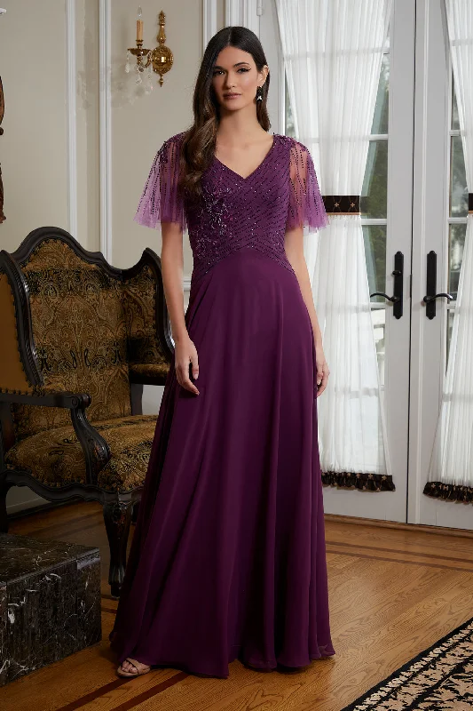 Discount Days MGNY Madeline Gardner New York 72819 Beaded Formal Evening Long Gown