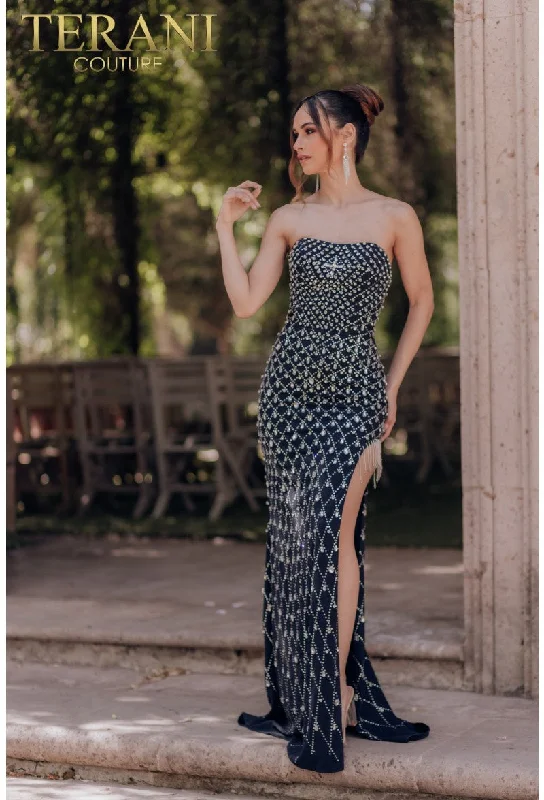 Can't Miss Terani Couture 232E1261 Long Formal Fitted Evening Prom Dress