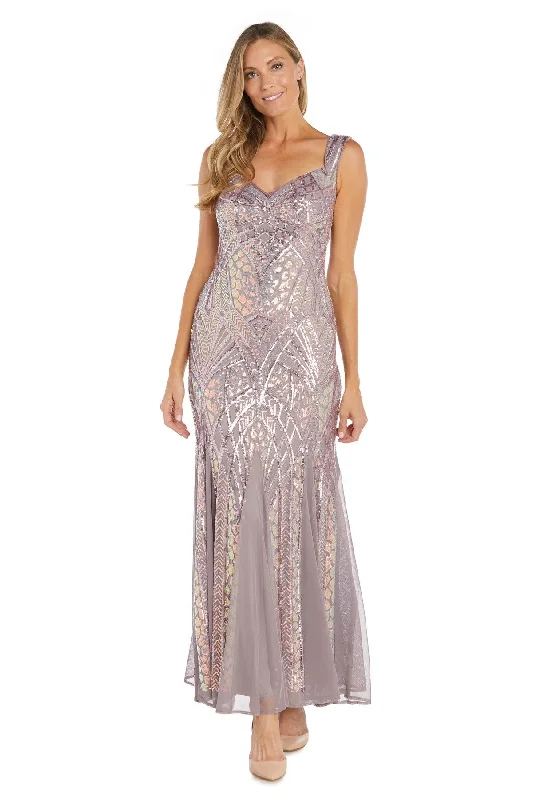 Final Clearance R&M Richards 1788 Long Formal Sequin Evening Dress