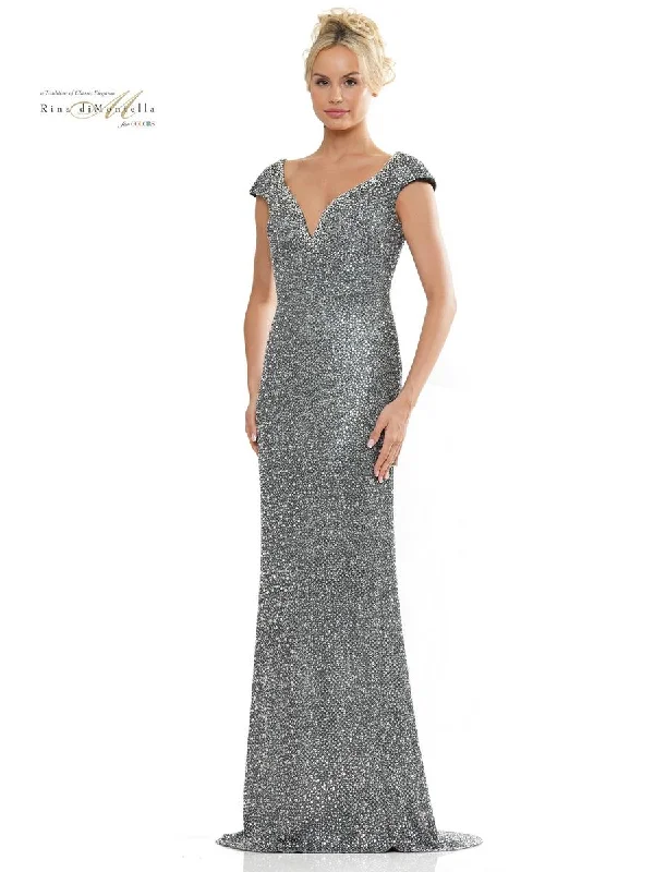 Last Chance Rina di Montella RD2983 Long Fitted Formal Glitter Dress
