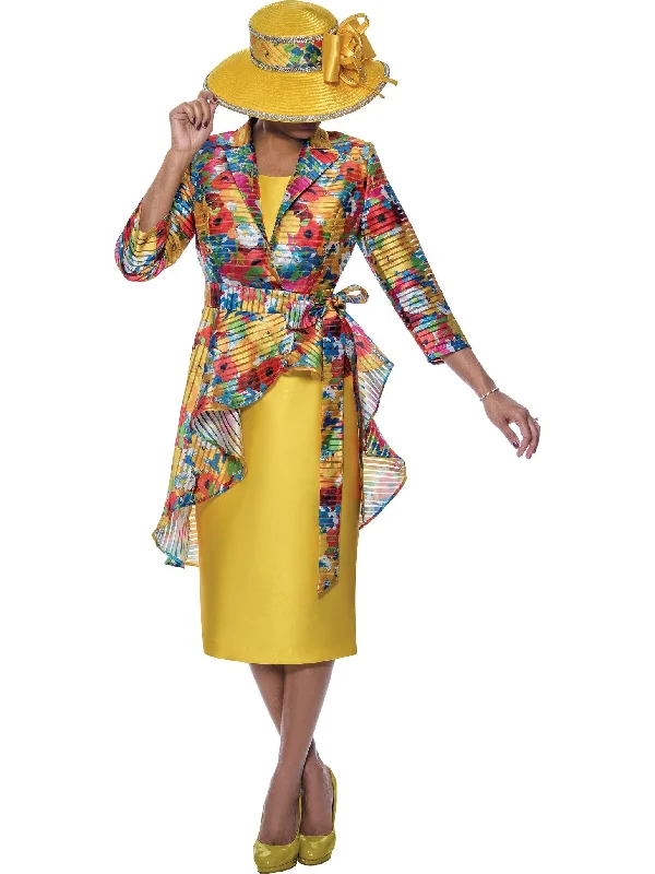 Loyalty Reward Divine Apparel DCC4692 Mother of the Bride Floral Jacket Midi Dress
