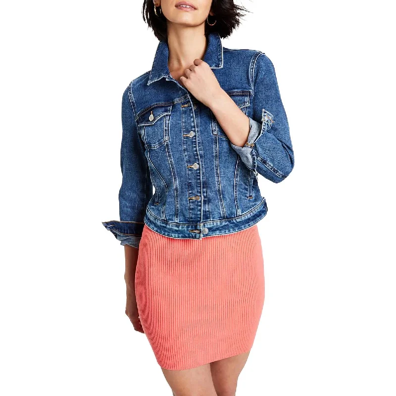 Deep Discounts Womens Denim Utility Denim Jacket