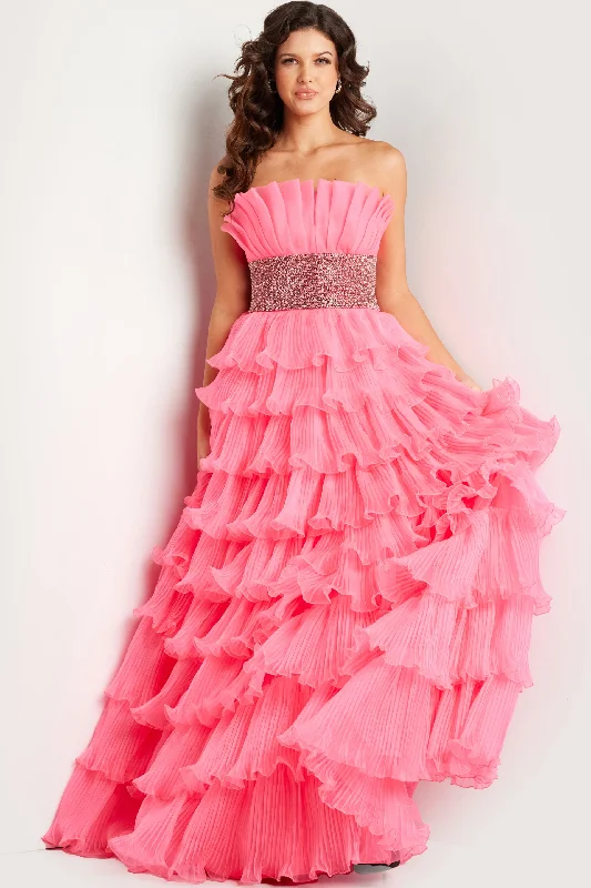 Closeout Sale Jovani 26314 Layered Skirt Long Formal Prom Dress