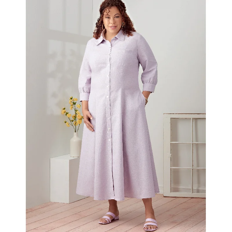Closeout Simplicity Sewing Pattern 9260 Misses, Womens Button Front Dresses