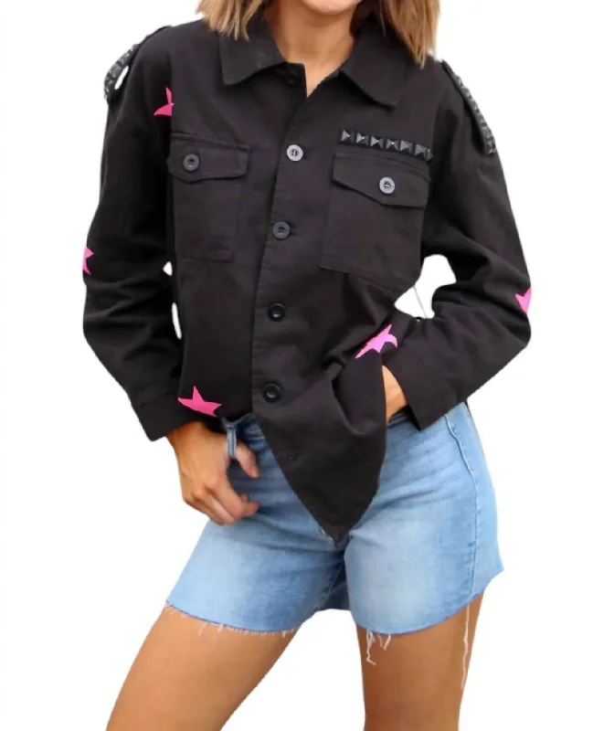 Epic Deals Tiger Military Jacket In Black